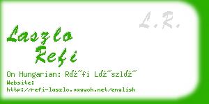 laszlo refi business card